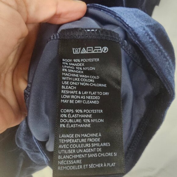 Urban Outfitters Navy Blue Velour Minimalist Goth Jumpsuit Romper Size S - Picture 10 of 11